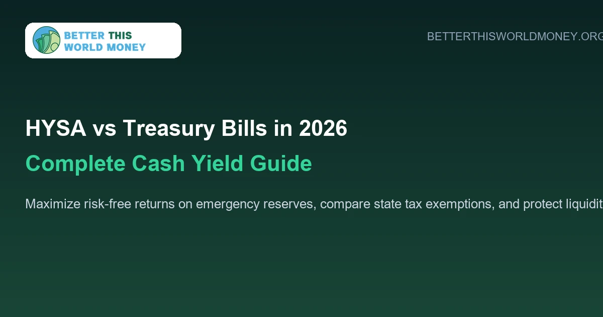HYSA vs Short Term Treasury Bills 2026 Cash Yield Guide