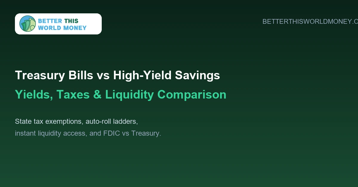 Treasury Bills vs High Yield Savings Guide